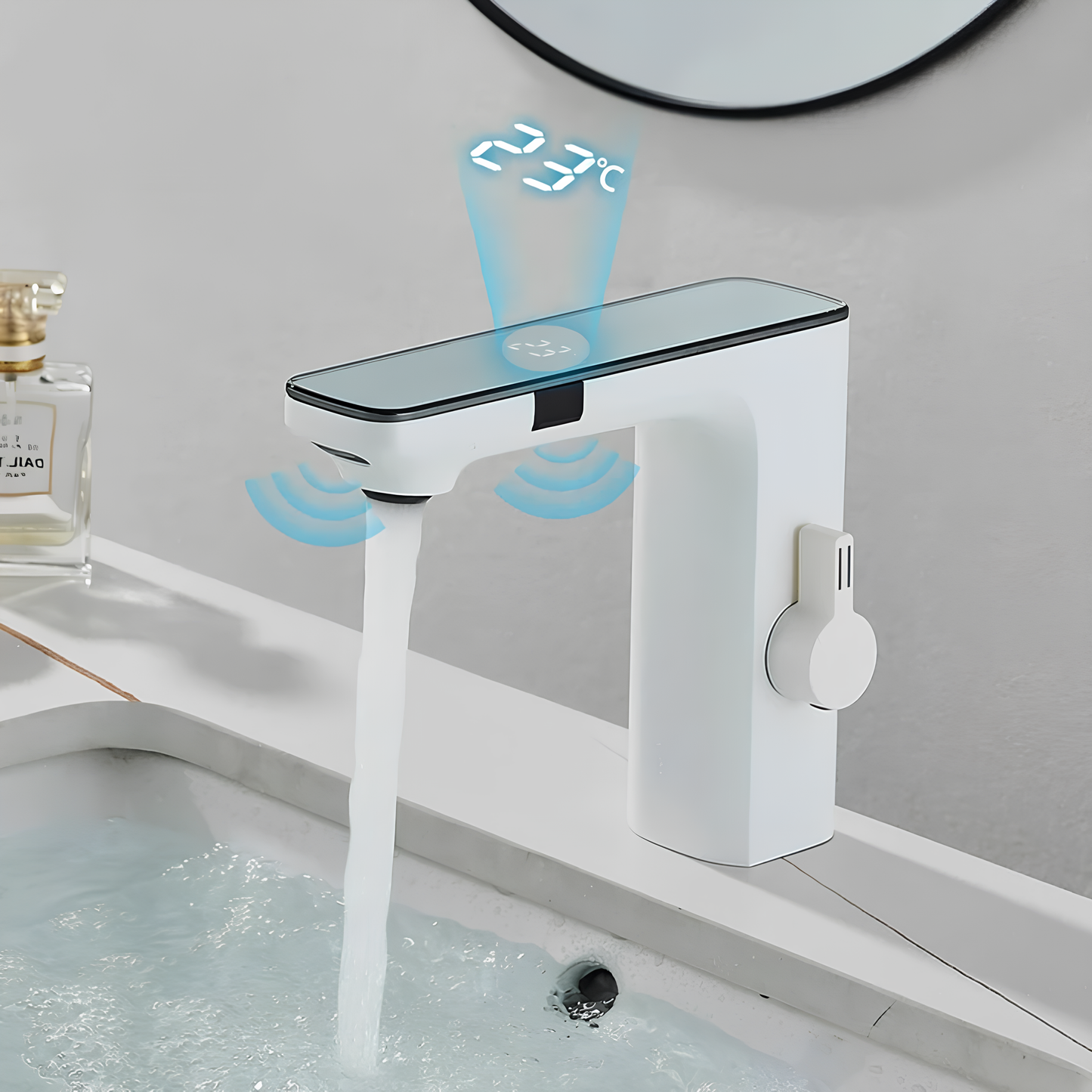 Robinet de lavabo intelligent avec capteur – Affichage numérique