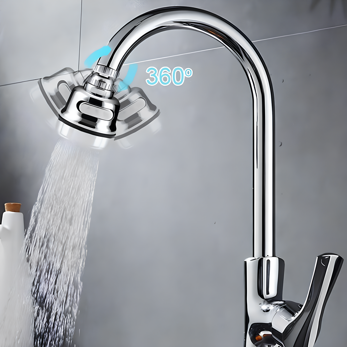 Adaptateur de robinet rotatif 720° anti-éclaboussures