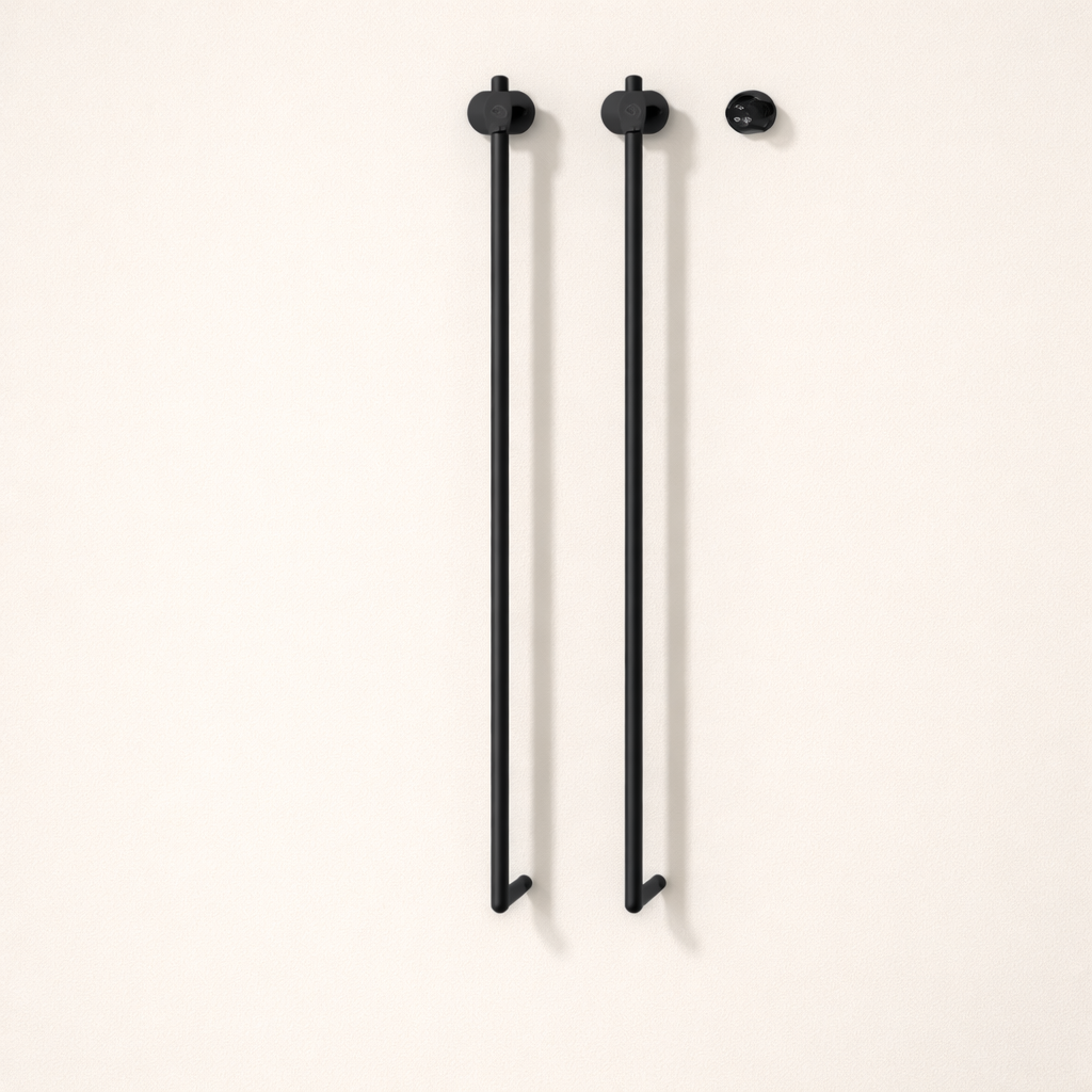 Sèche-serviette Vertical Électrique Design Minimaliste - 2 Barres Acier Inox 304