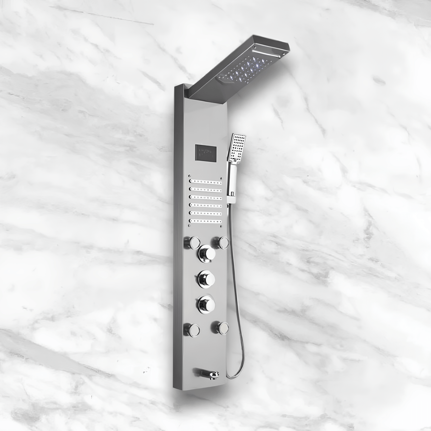 Colonne de Douche Hydromassante LED 6 Modes et Affichage Digital