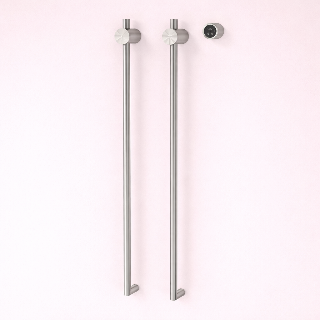 Sèche-serviette Vertical Électrique Design Minimaliste - 2 Barres Acier Inox 304