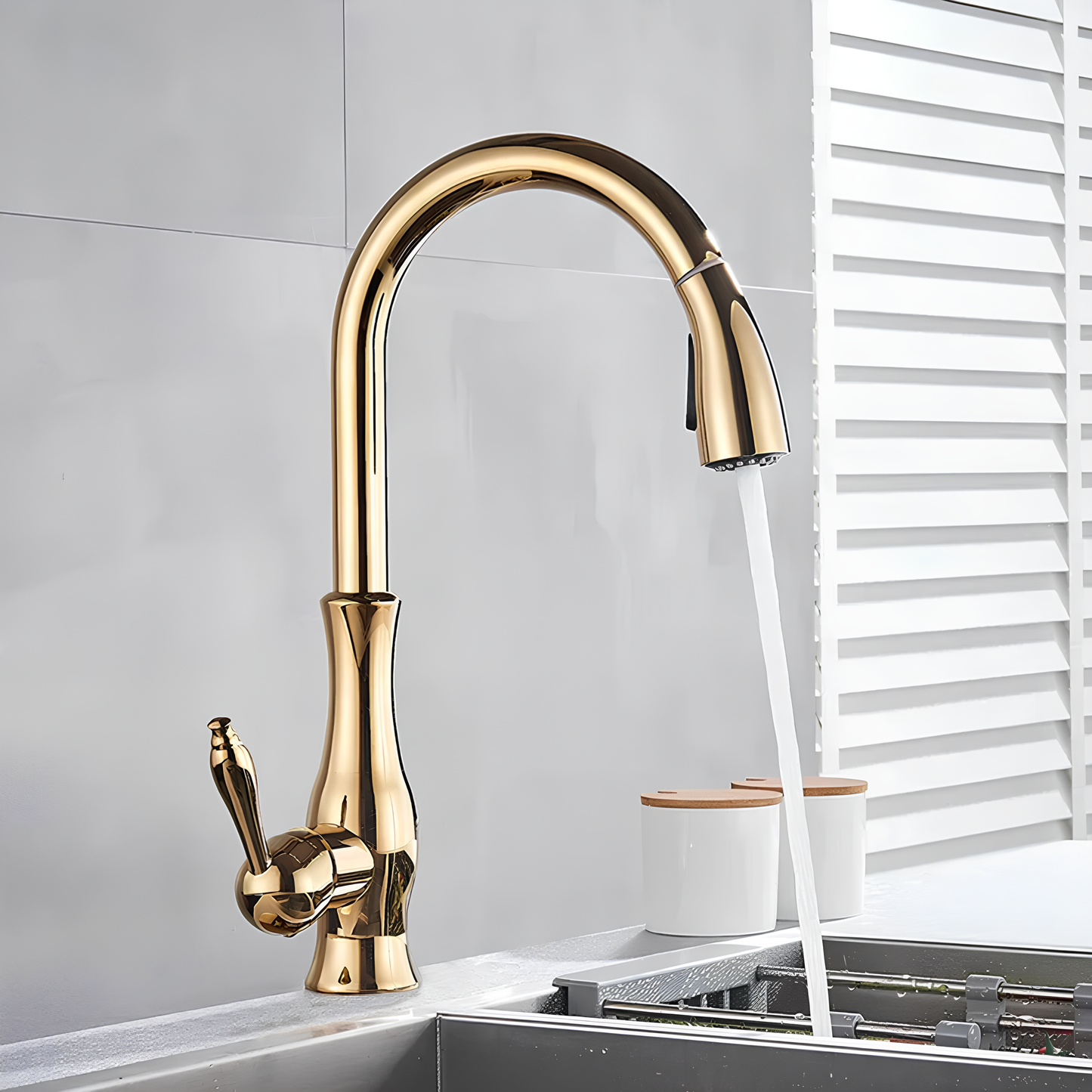 Robinet de cuisine avec bec flexible