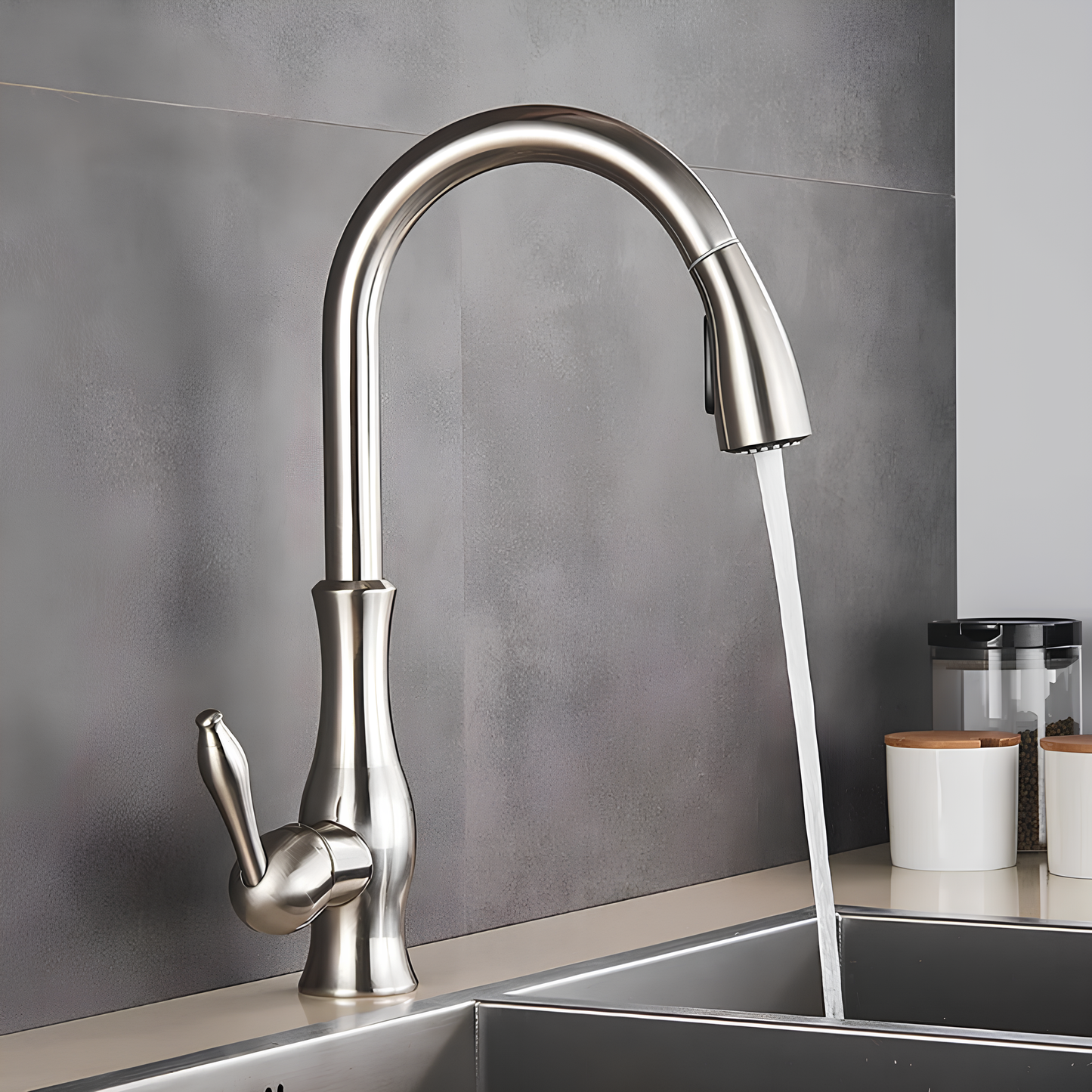 Robinet de cuisine avec bec flexible