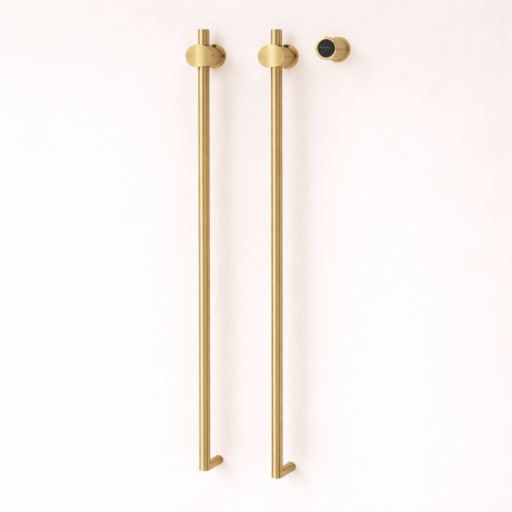 Sèche-serviette Vertical Électrique Design Minimaliste - 2 Barres Acier Inox 304