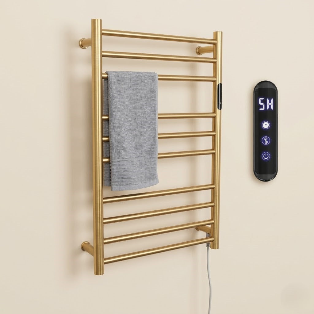 Porte-serviette Chauffant Électrique Mural - Acier Inox 304 - Programmable & Intelligent