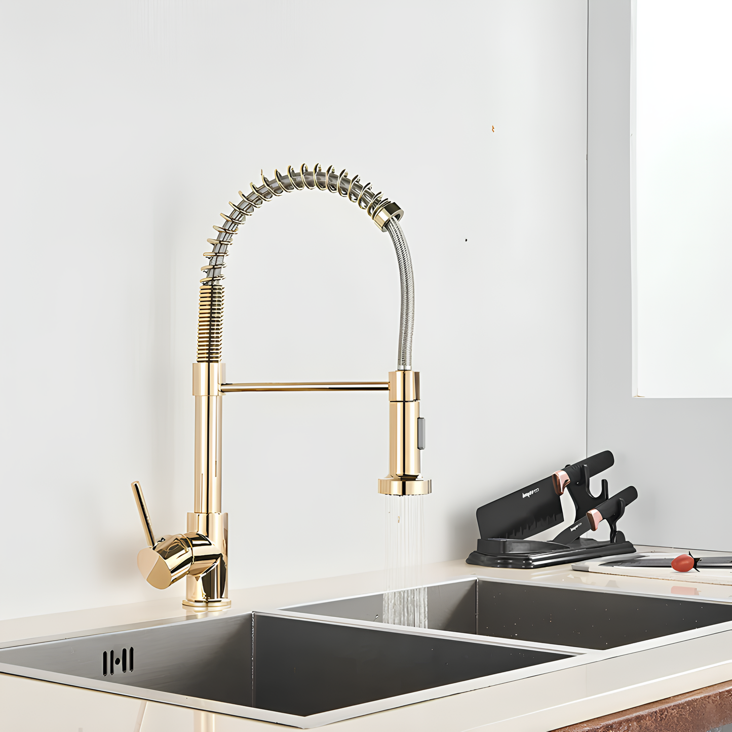 Robinet douche pour cuisine – Finition acier inoxydable