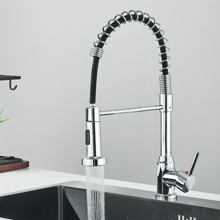 Robinet cuisine avec douchette  – Eau chaude et froide