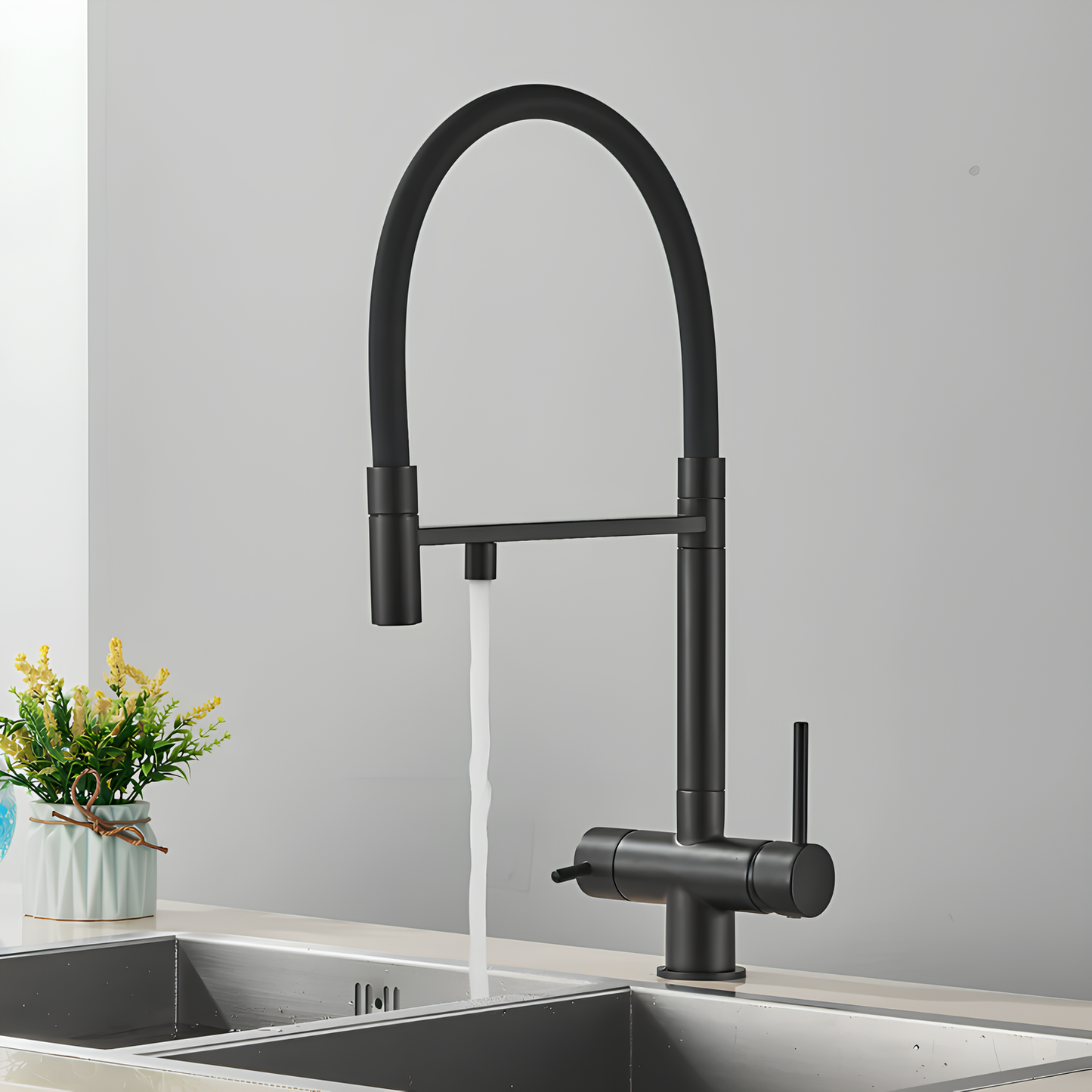 Robinet cuisine douchette  – Purification & eau chaude/froide