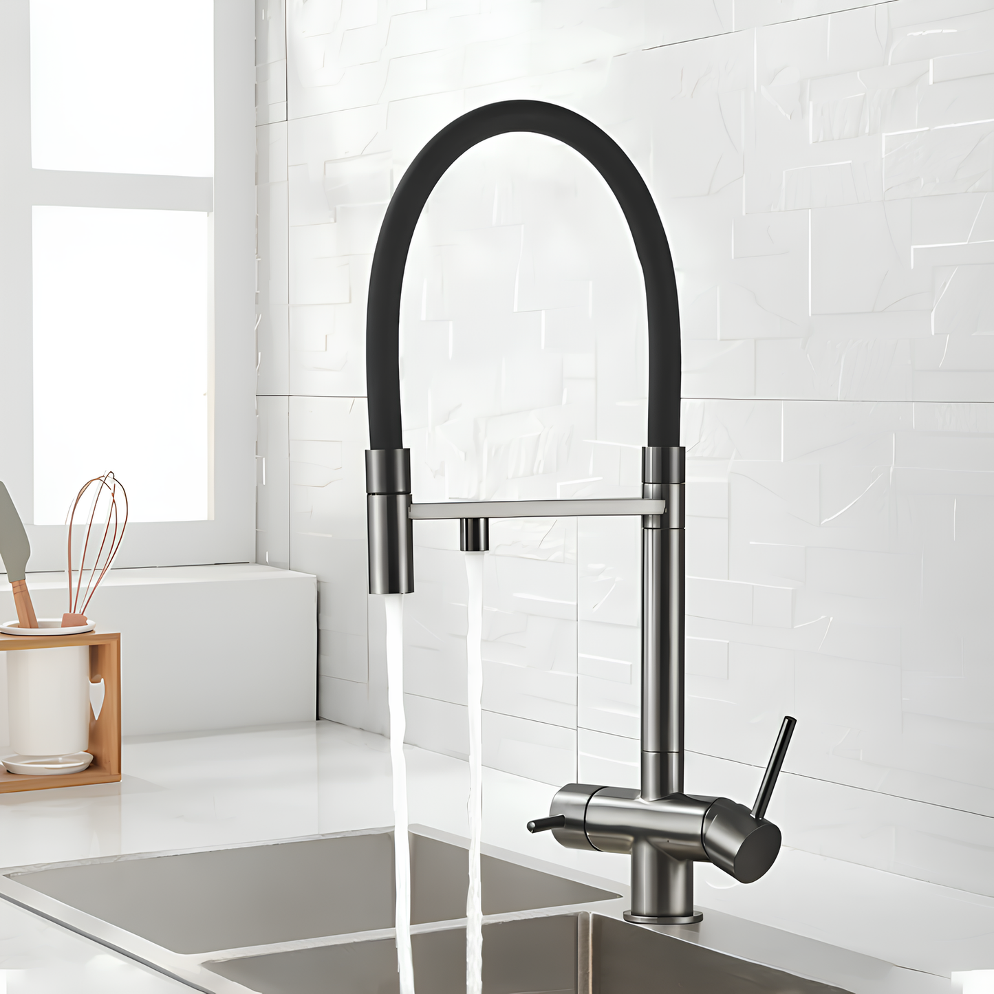 Robinet cuisine douchette  – Purification & eau chaude/froide