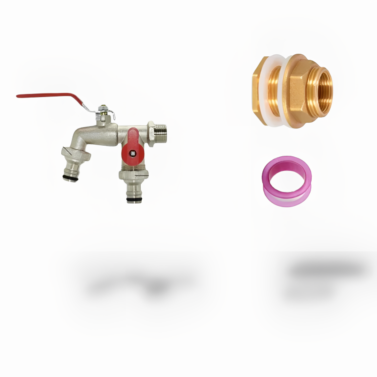 Robinet extérieur antigel – Alliage zinc double sortie, résiste -20 °C
