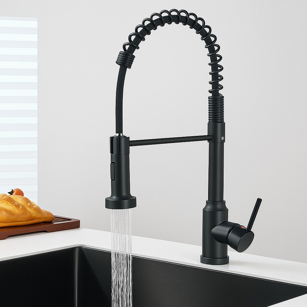 Robinet cuisine avec douchette  – Eau chaude et froide
