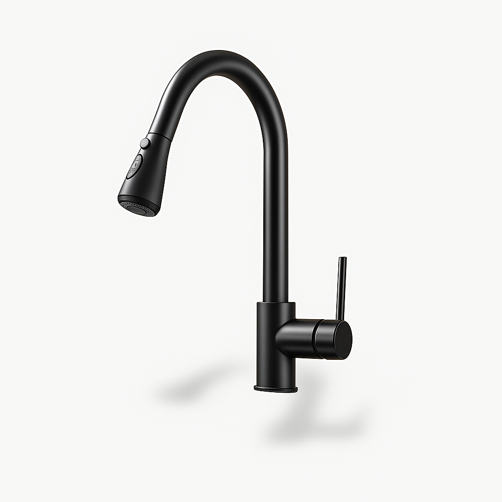 Robinet cuisine chromé bec extractible – Mitigeur à jet réglable