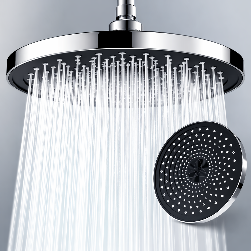 Pommeau de Douche Haute Pression 25 cm – Effet Pluie XXL & Économie d’Eau