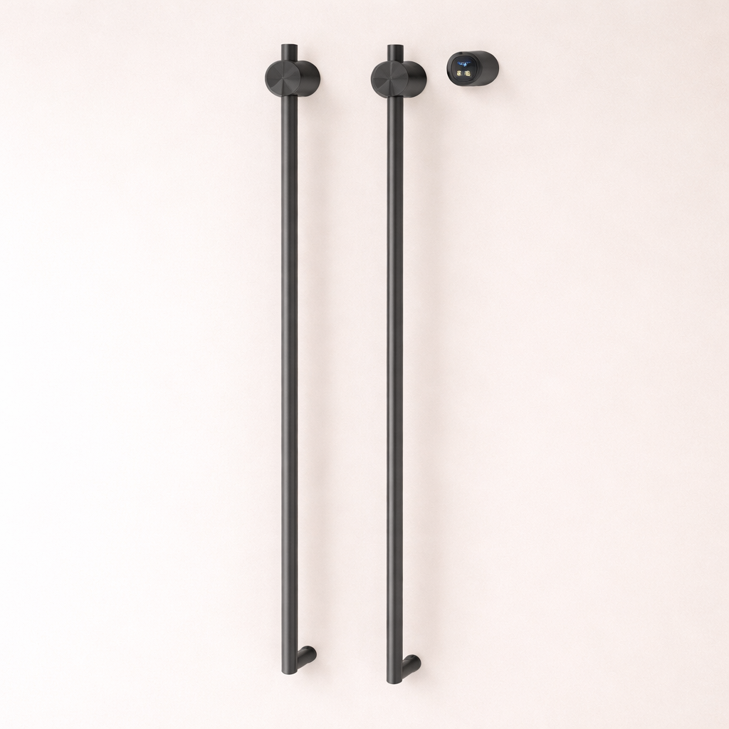 Sèche-serviette Vertical Électrique Design Minimaliste - 2 Barres Acier Inox 304