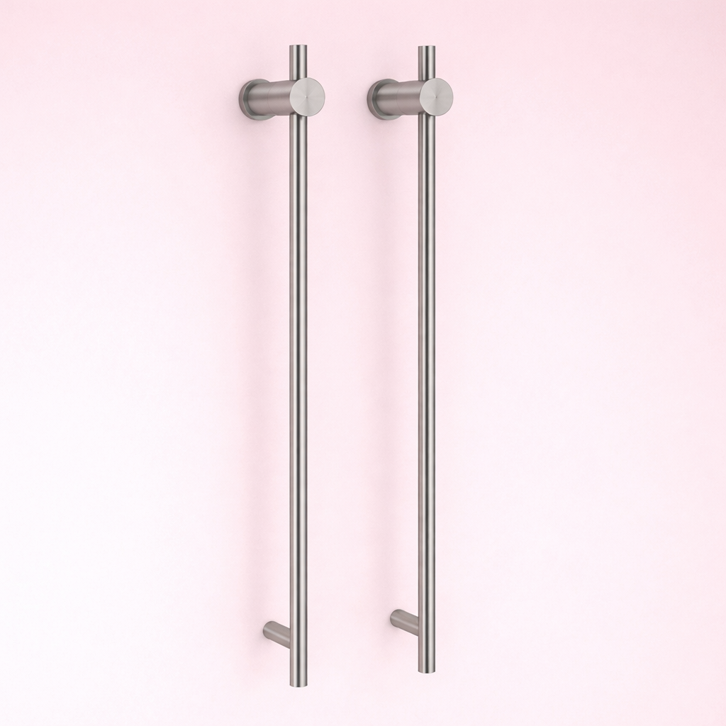 Sèche-serviette Vertical Électrique Design Minimaliste - 2 Barres Acier Inox 304