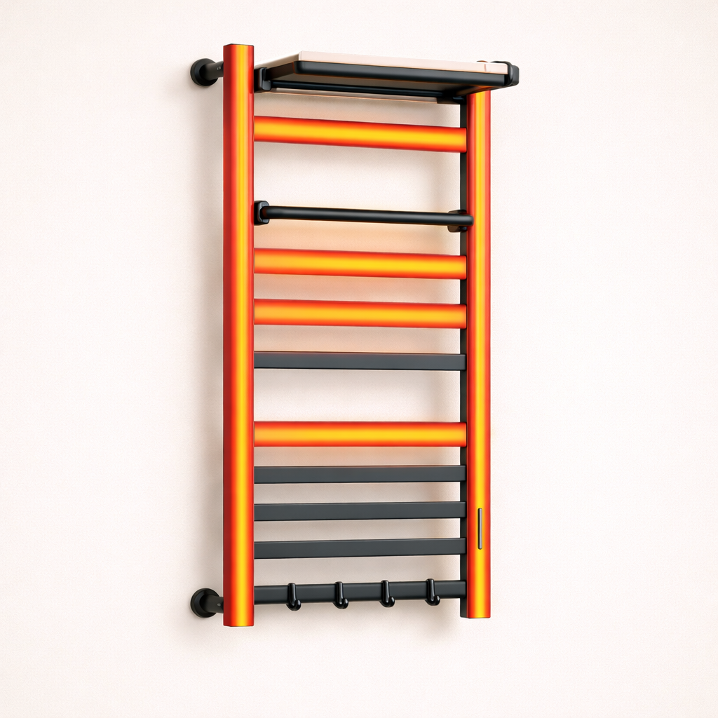 Sèche-serviette Électrique Noir Mat - Thermostat Tactile & Aluminium 304