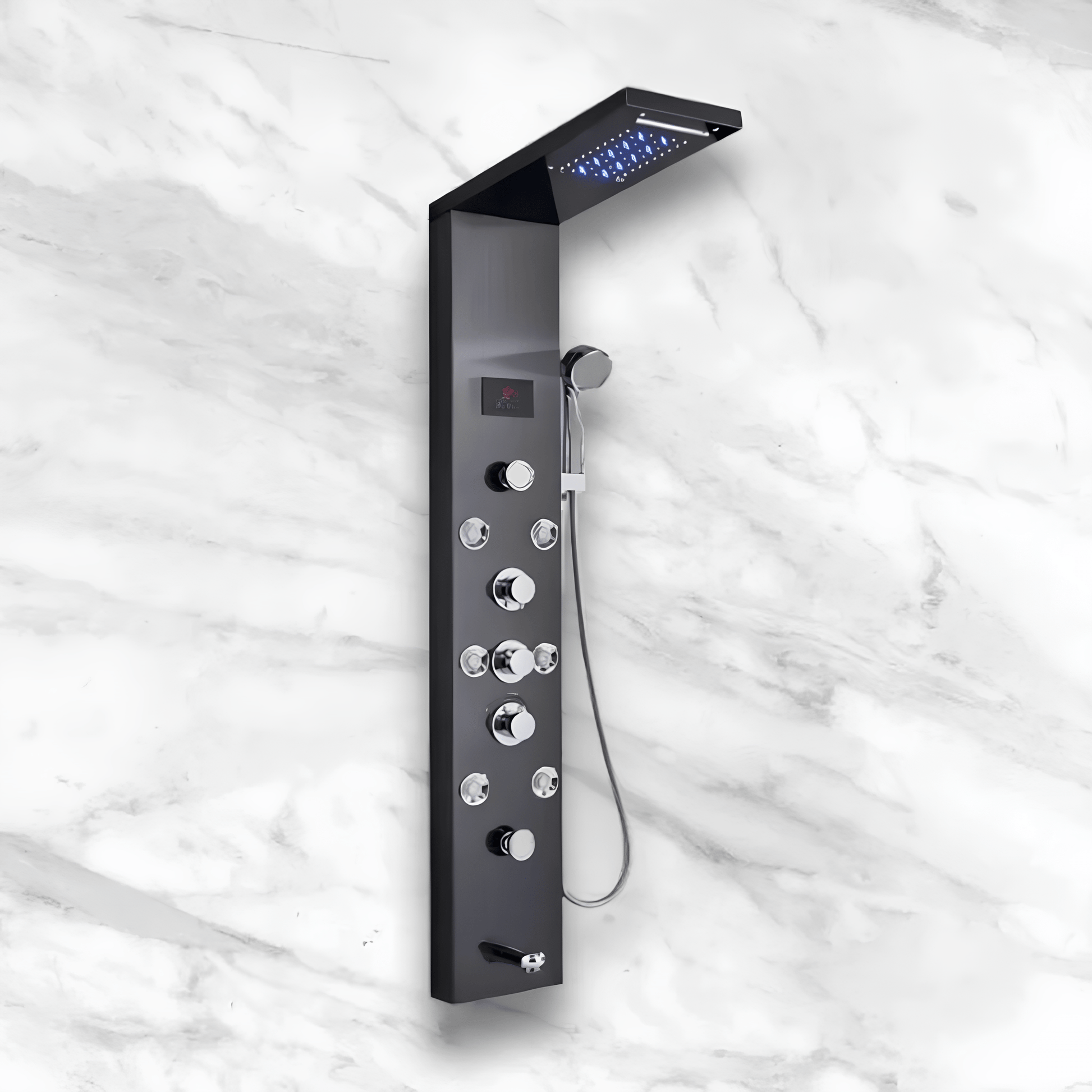 Colonne de Douche Hydromassante LED 6 Modes et Affichage Digital