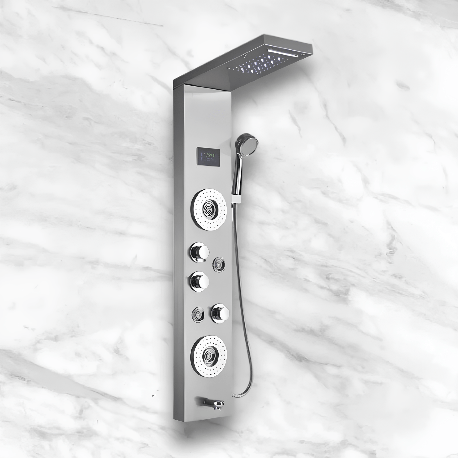 Colonne de Douche Hydromassante LED 6 Modes et Affichage Digital