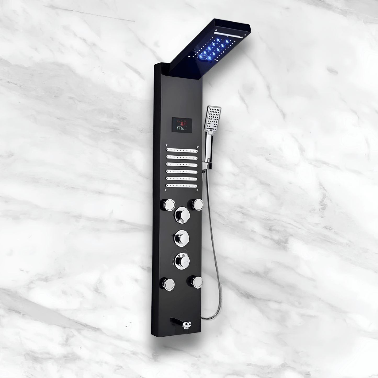 Colonne de Douche Hydromassante LED 6 Modes et Affichage Digital