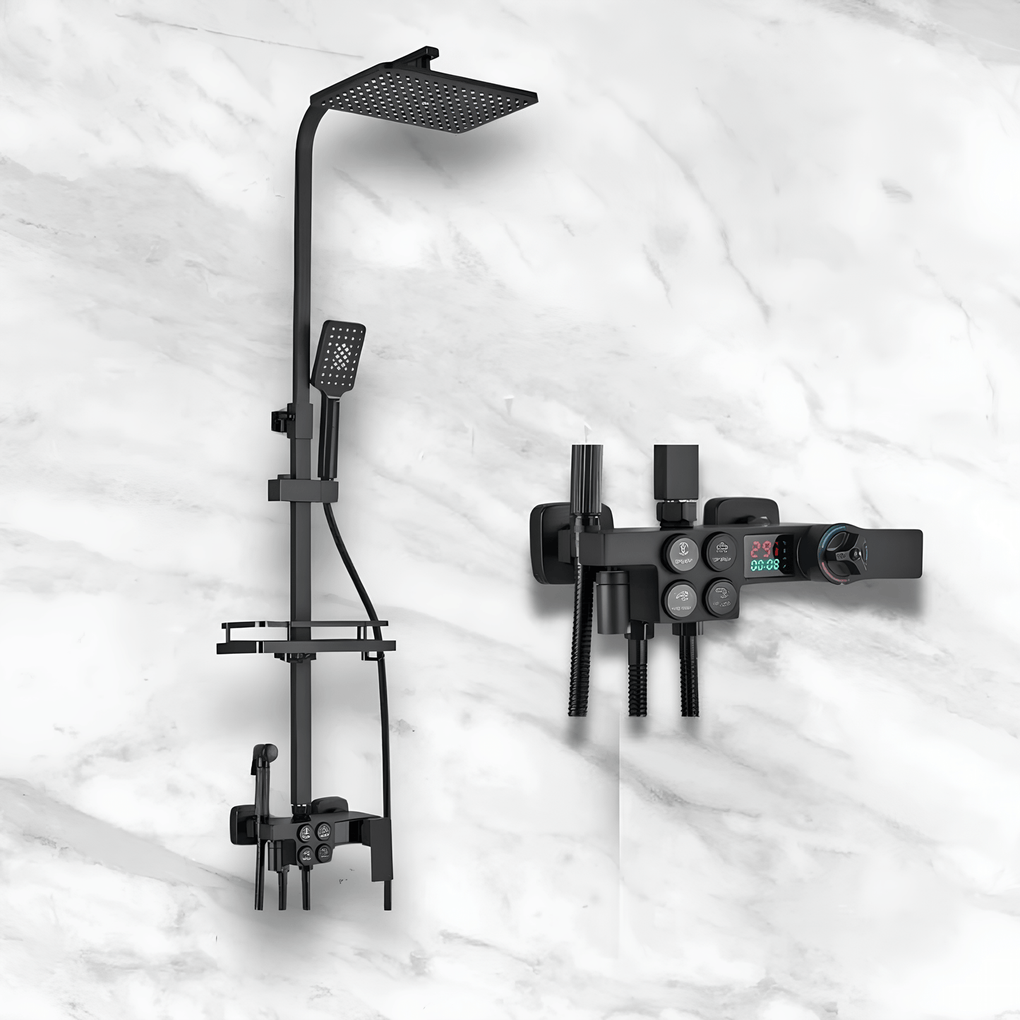Colonne de Douche Thermostatique Jet Pluie