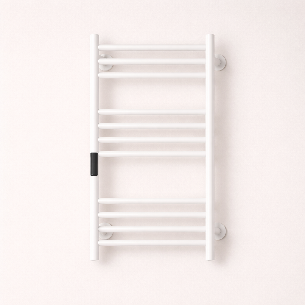 Porte-serviette Électrique Noir en Acier Inox - Thermostat Intelligent & Minuterie
