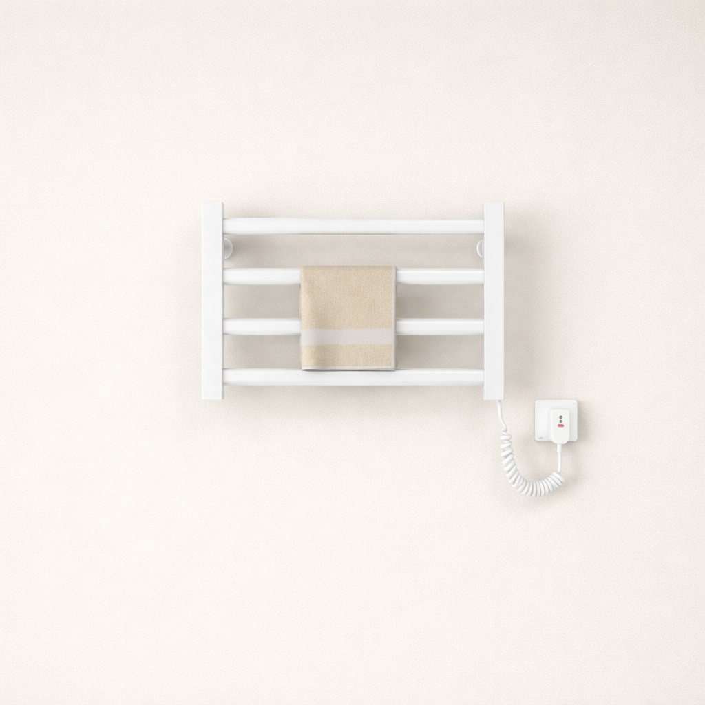 Porte-serviette chauffant électrique en aluminium – Séchage rapide & Installation sans perçage