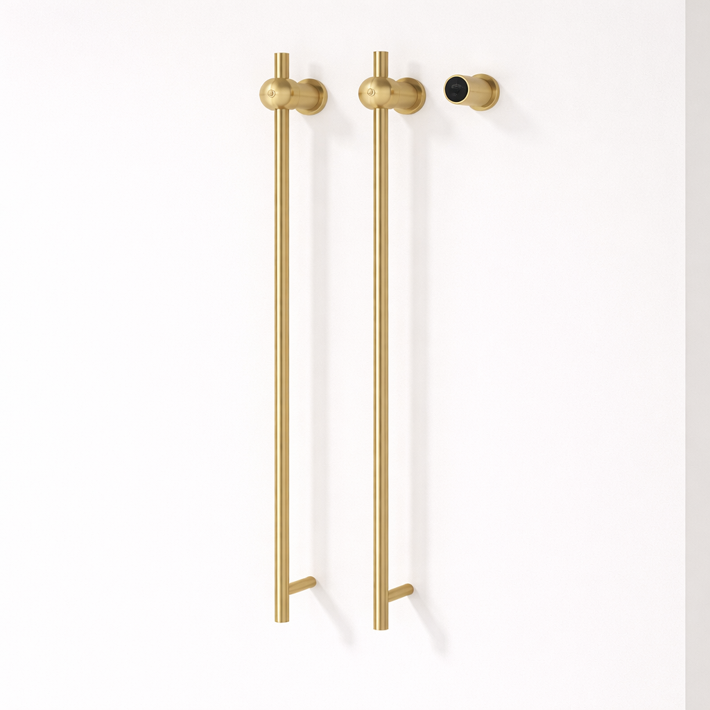 Sèche-serviette Vertical Électrique Design Minimaliste - 2 Barres Acier Inox 304