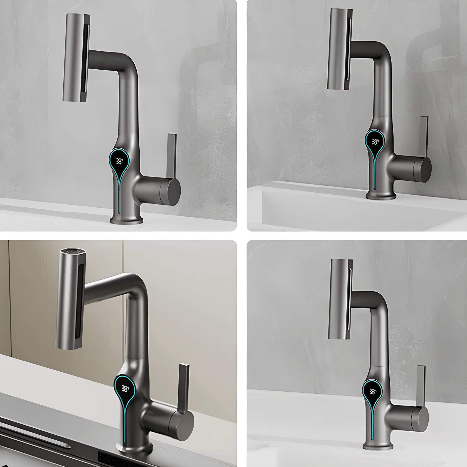 Robinet cascade avec affichage température – robinet digital salle de bain