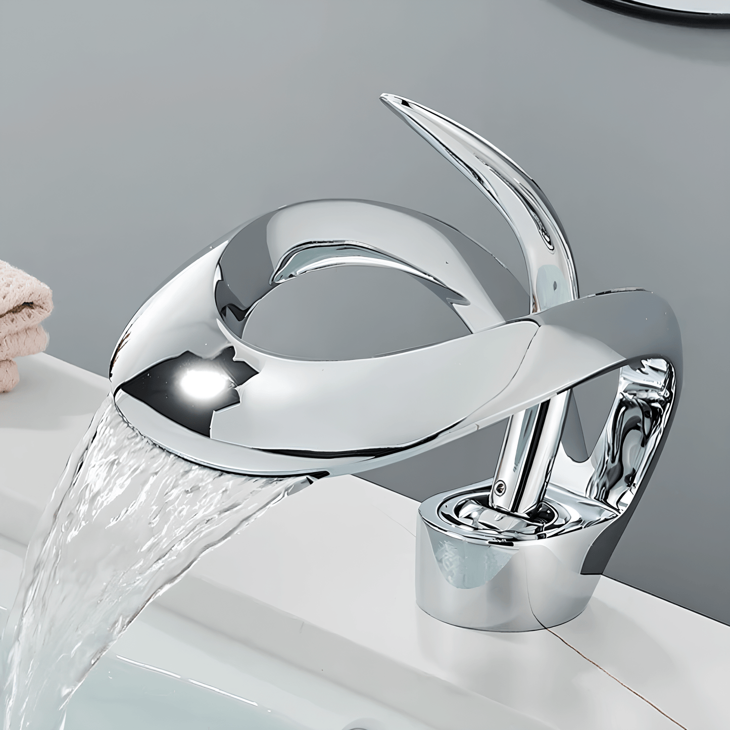 Robinet cascade salle de bain en laiton – Eau chaude et froide
