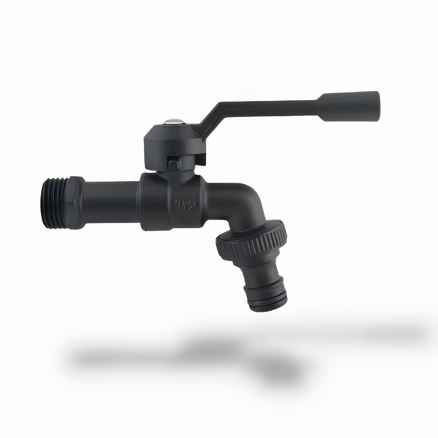 Robinet extérieur G1/2 en laiton noir – Raccord jardin mural