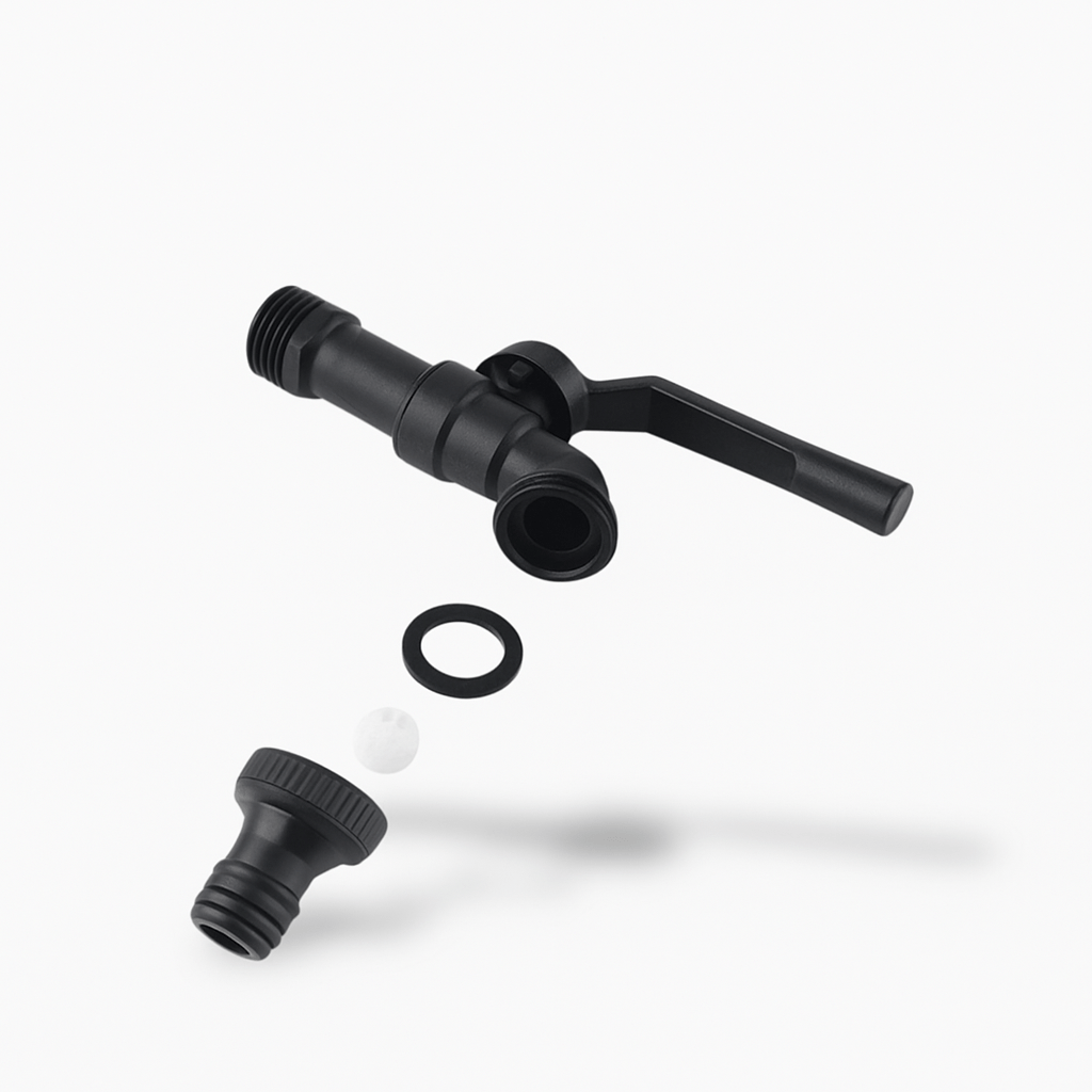 Robinet extérieur G1/2 en laiton noir – Raccord jardin mural