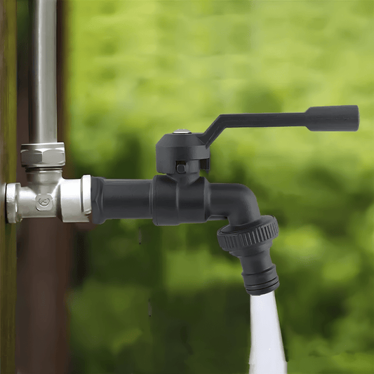 Robinet extérieur G1/2 en laiton noir – Raccord jardin mural