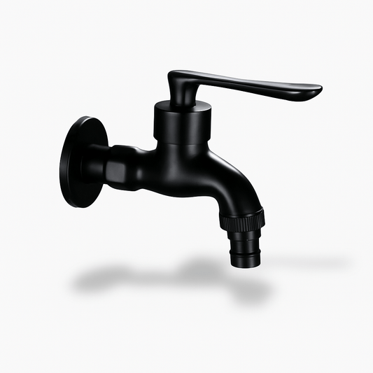 Robinet mural en laiton noir – Robinet extérieur G1/2" design