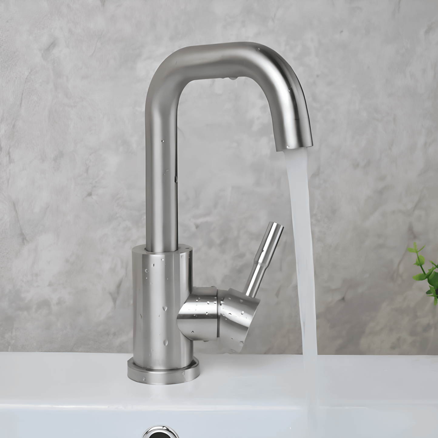 Robinet salle de bain design – Inox brossé moderne