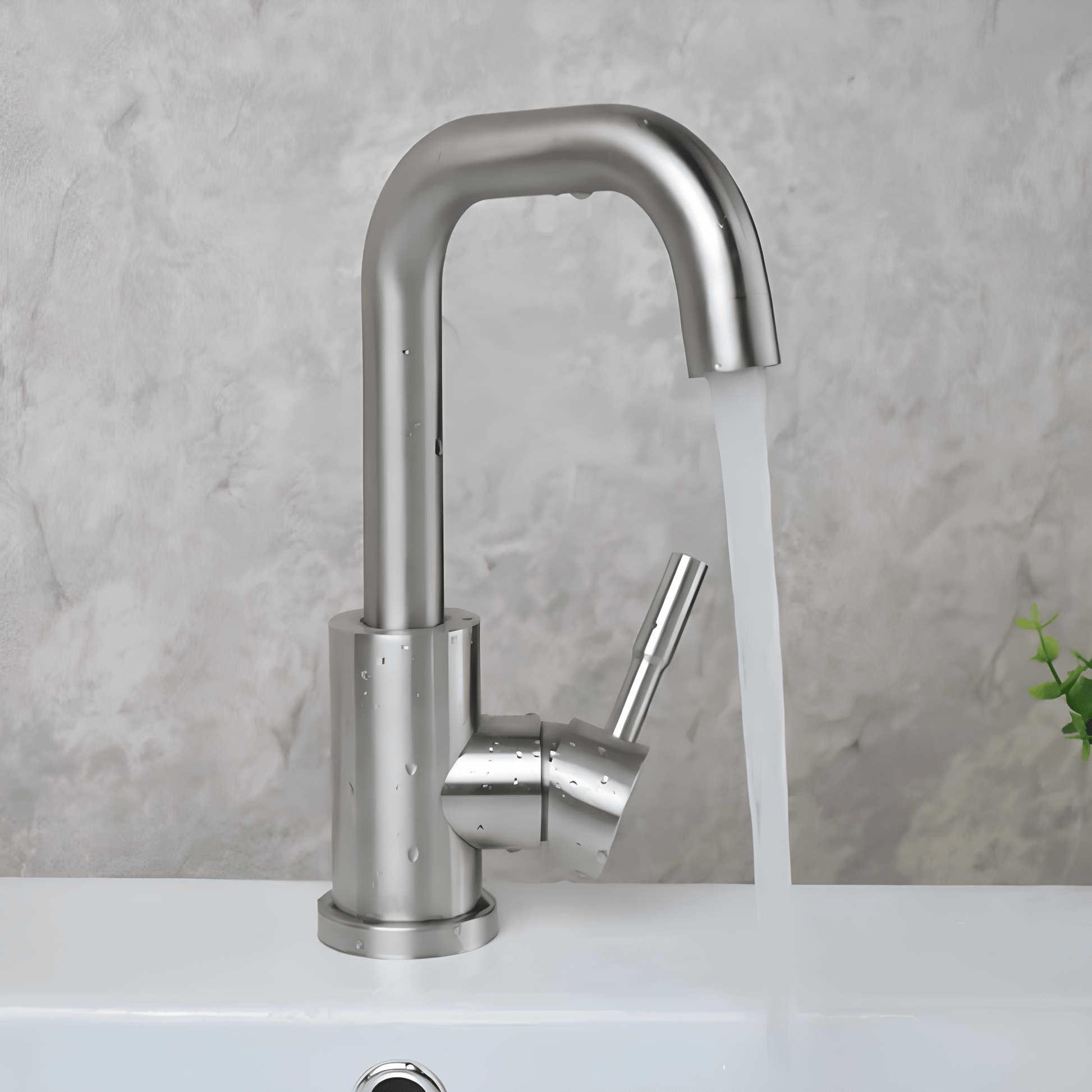 Robinet salle de bain design – Inox brossé moderne