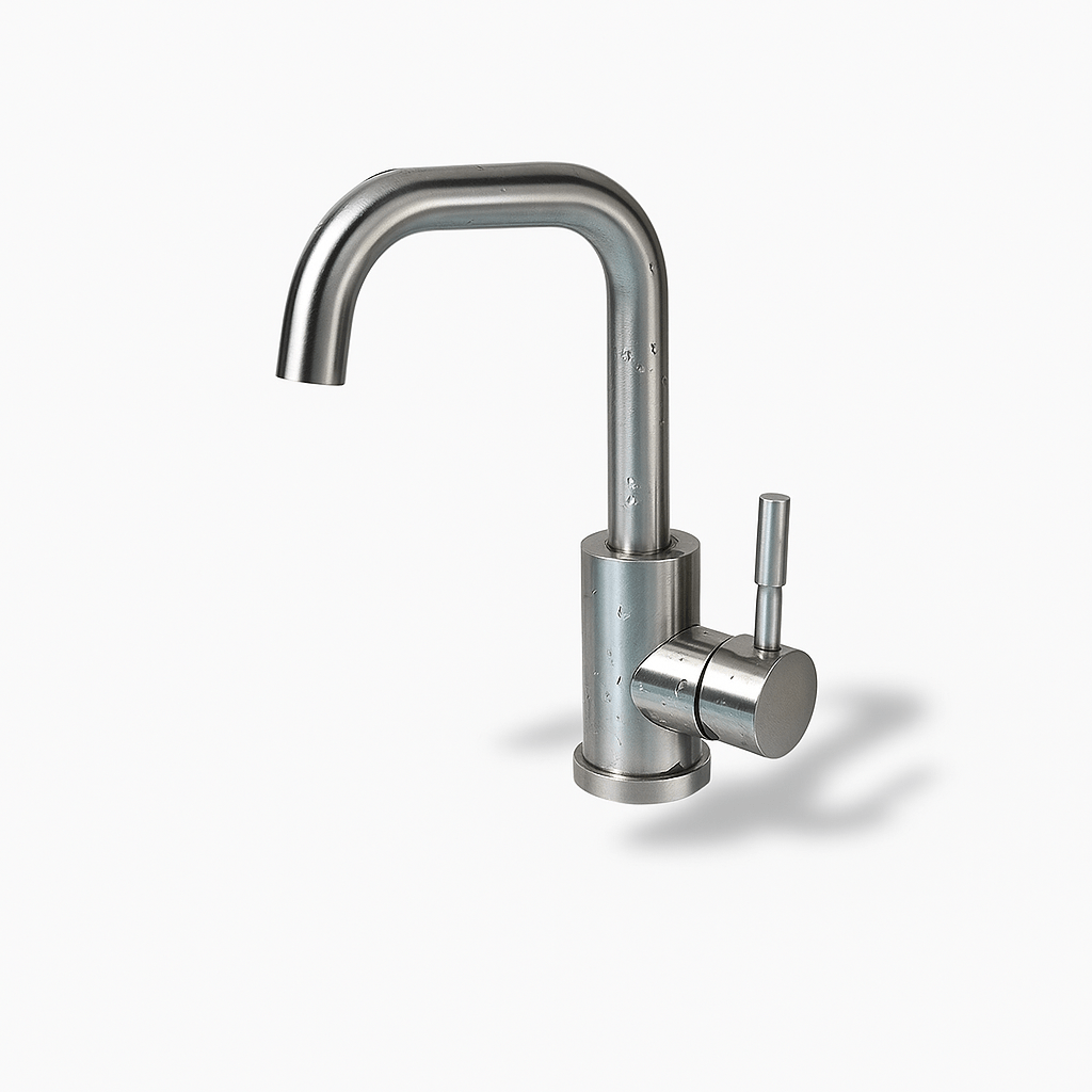 Robinet salle de bain design – Inox brossé moderne