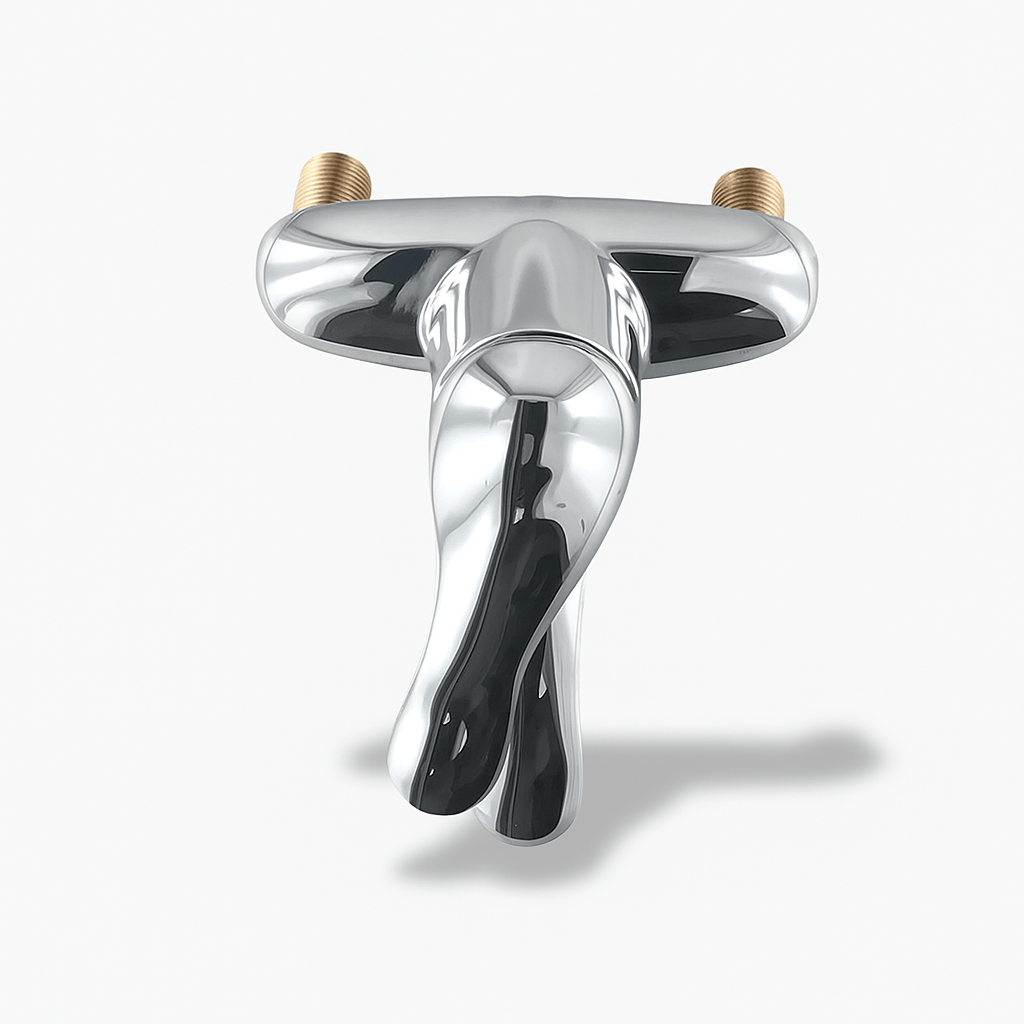 Robinet salle de bain double trou – Mitigeur chromé eau chaude et froide
