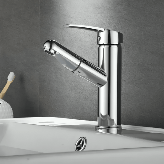 Robinet salle de bain extractible chromé – Bec rétractable