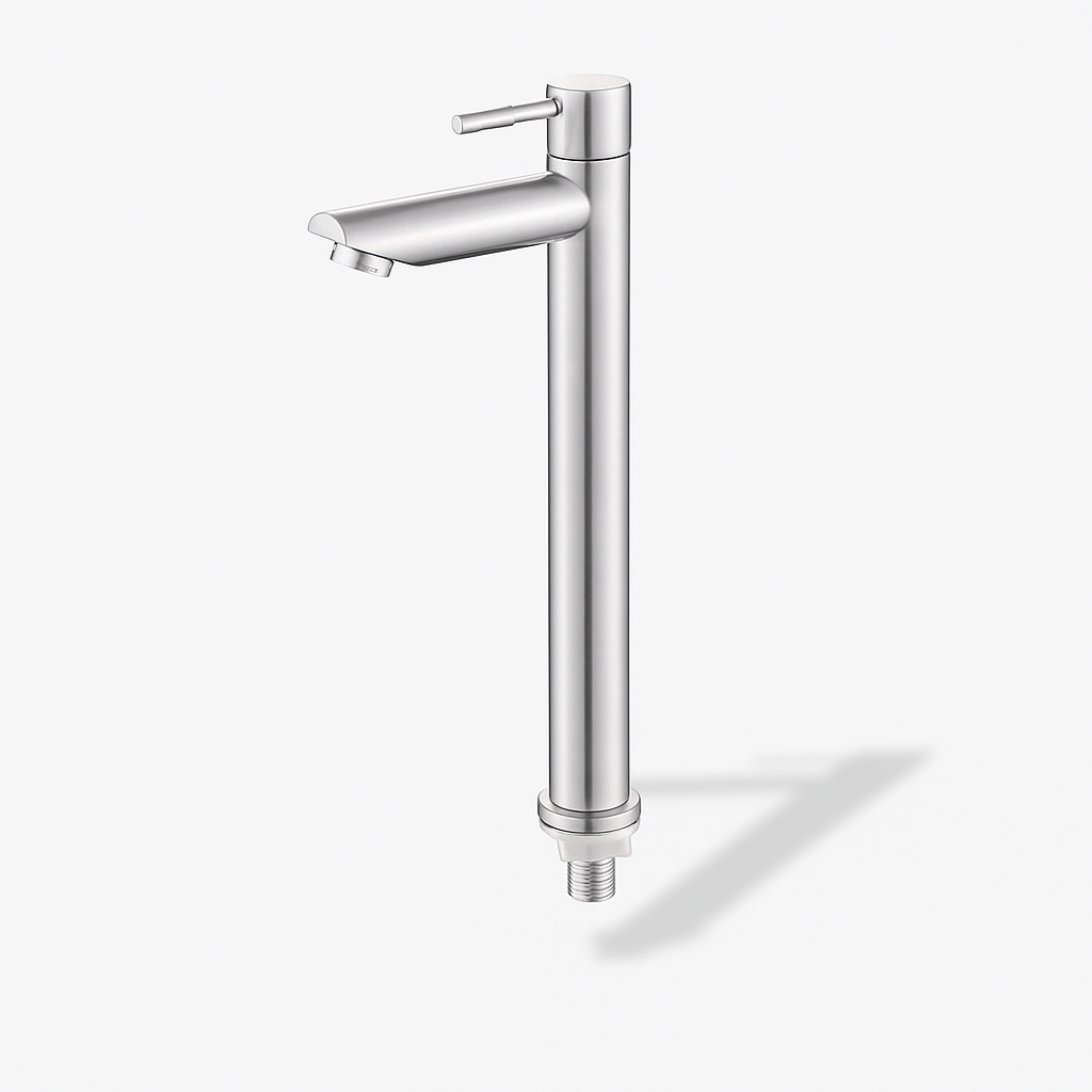 Robinet salle de bain mural – Inox 