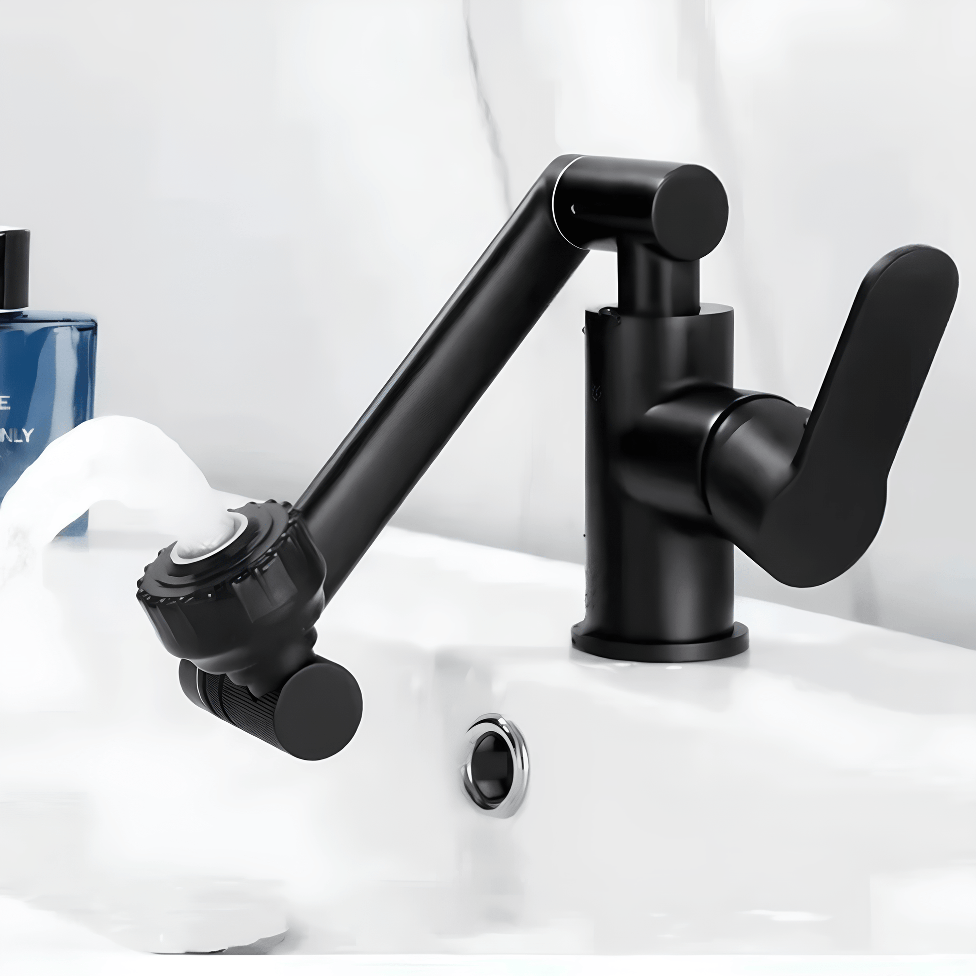 Robinet salle de bain noir orientable – Acier inoxydable