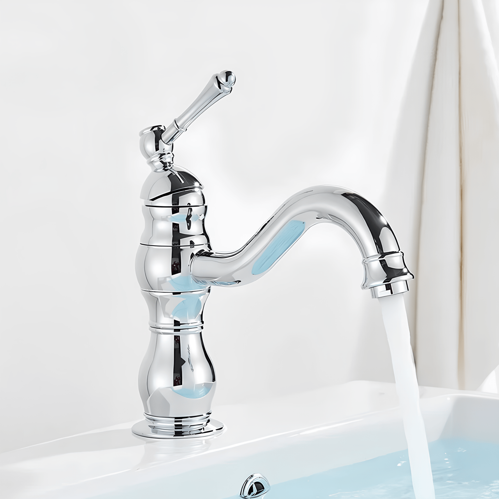 Robinet salle de bain rétro – Laiton antique à poignée unique