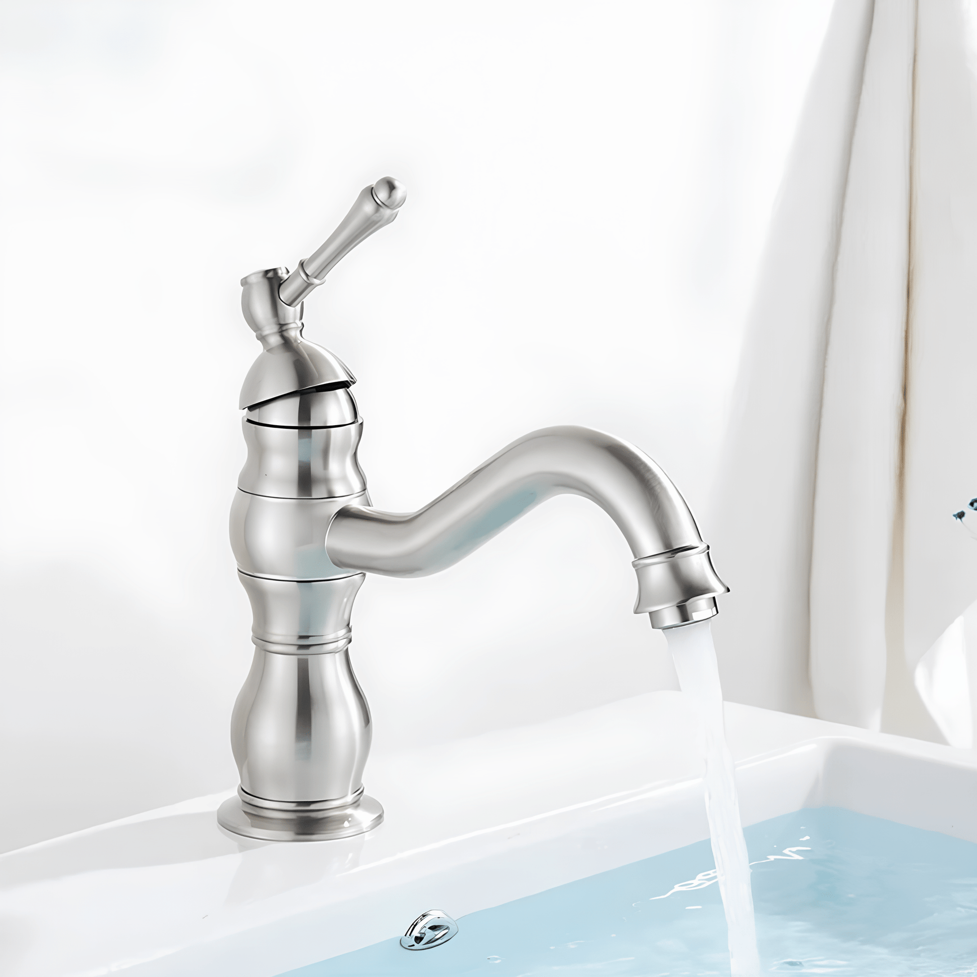 Robinet salle de bain rétro – Laiton antique à poignée unique